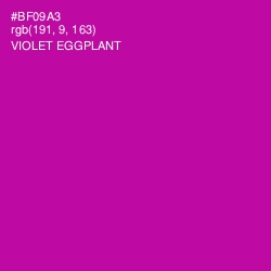 #BF09A3 - Violet Eggplant Color Image